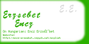 erzsebet encz business card